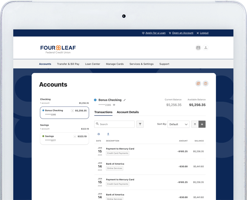 fourleaf-account-ipad