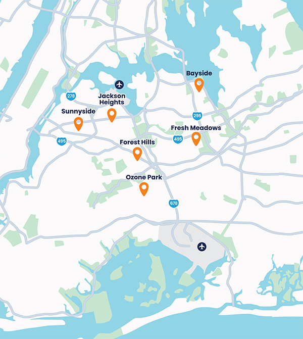 queens map of branches